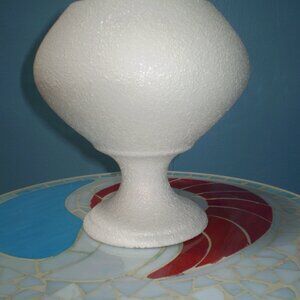 VINTAGE ROYAL HAEGER WHITE/TURQUOISE VASE